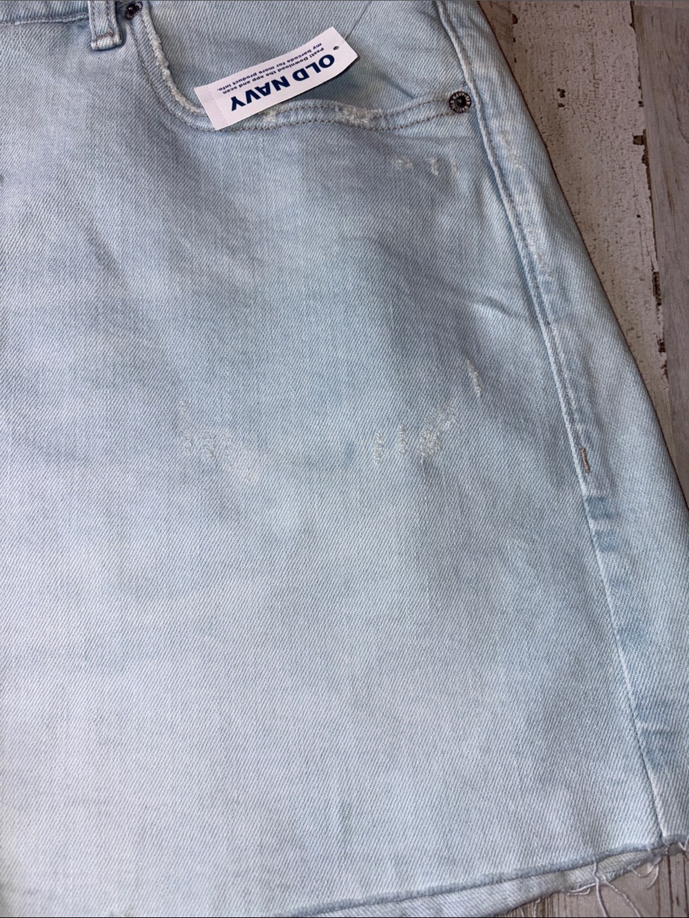 Old Navy Higher High Rise Light Blue Denim Cutoff Shorts-Plus Size 26 NWT! - Picture 9 of 15